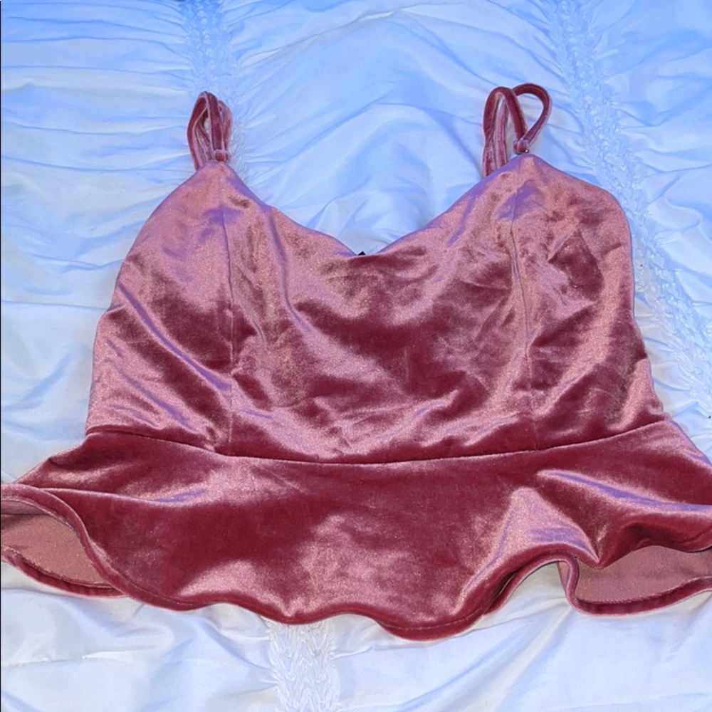 Forever 21 velvet cropped tank top